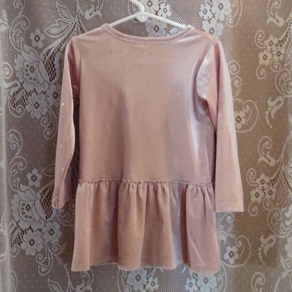 PL Baby 24m blush velour long sleeve top, heart applique excellent condition - Picture 4 of 7